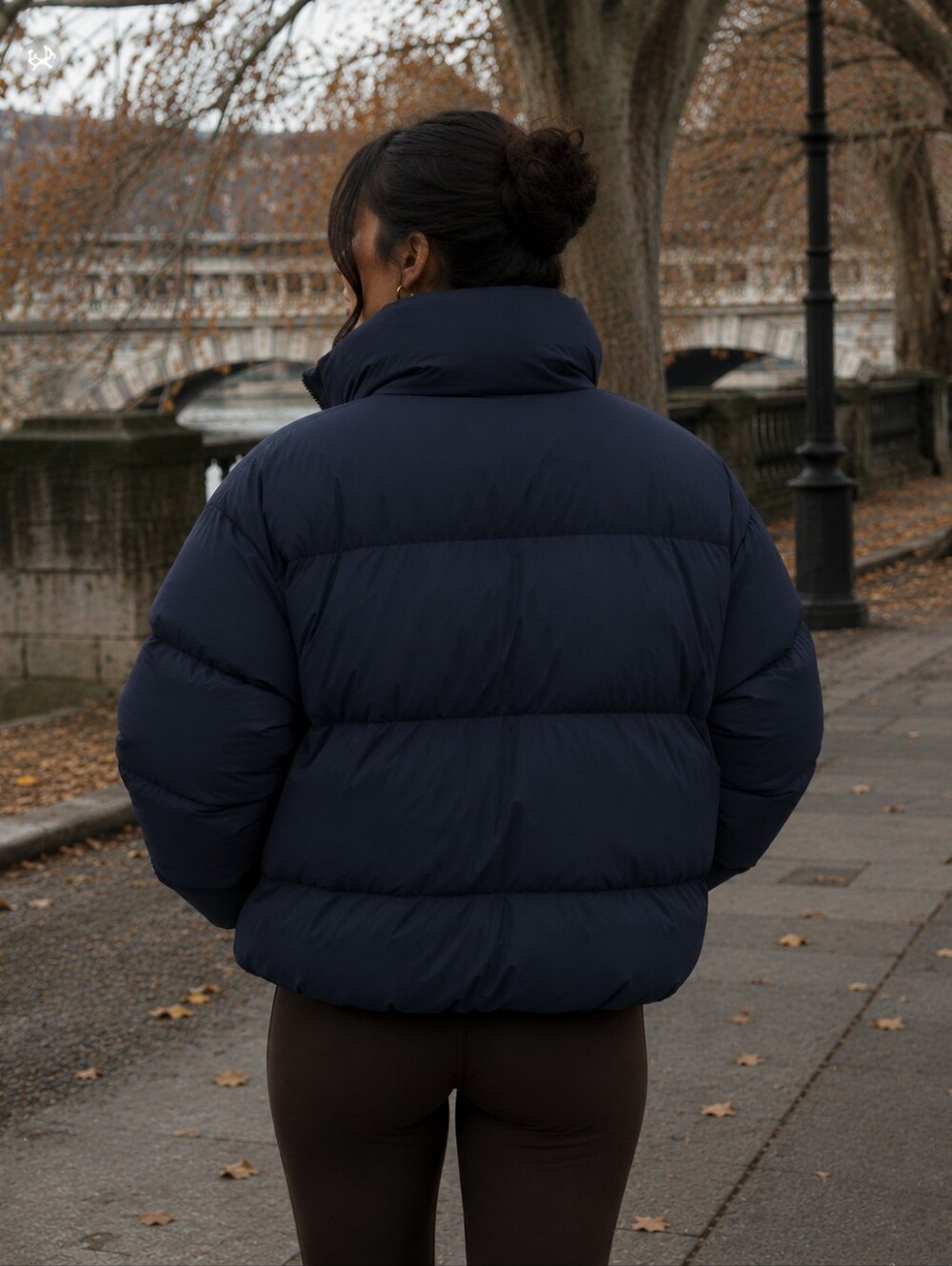 NWOT - SET Active Women's Navy Puffer Jacket,Size XL - Picture 2 of 2